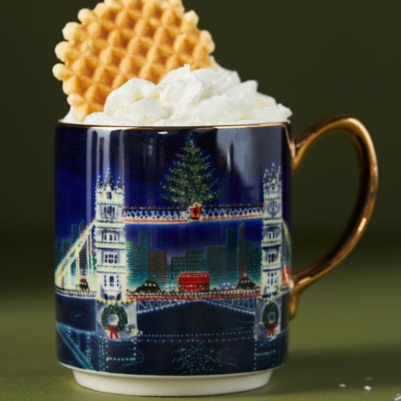 NWT 2023  Anthropologie Holiday  In The City London Mug - Picture 1 of 3